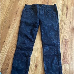 Black rose print limited edition genetic denim